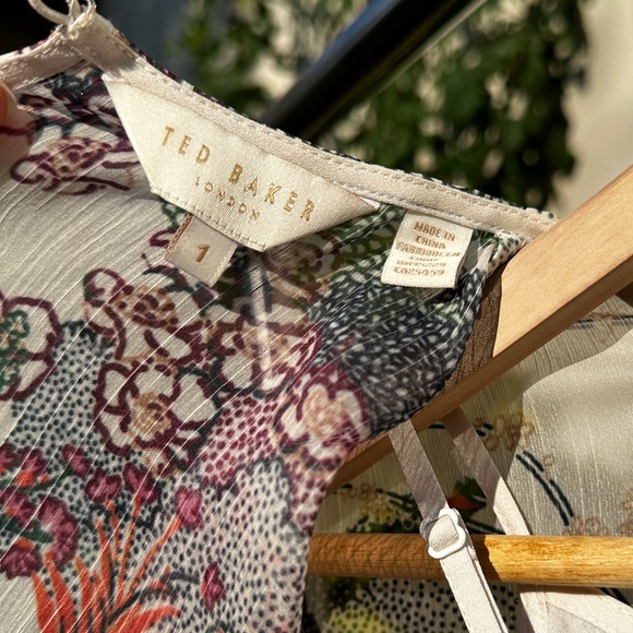 Ted Baker London Mesh Long-sleeve Floral Spring Dress - Picture 6 of 8